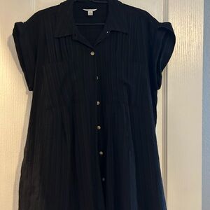 Cato Black Button-Up Blouse